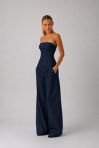 Porto Denim Two Piece Set