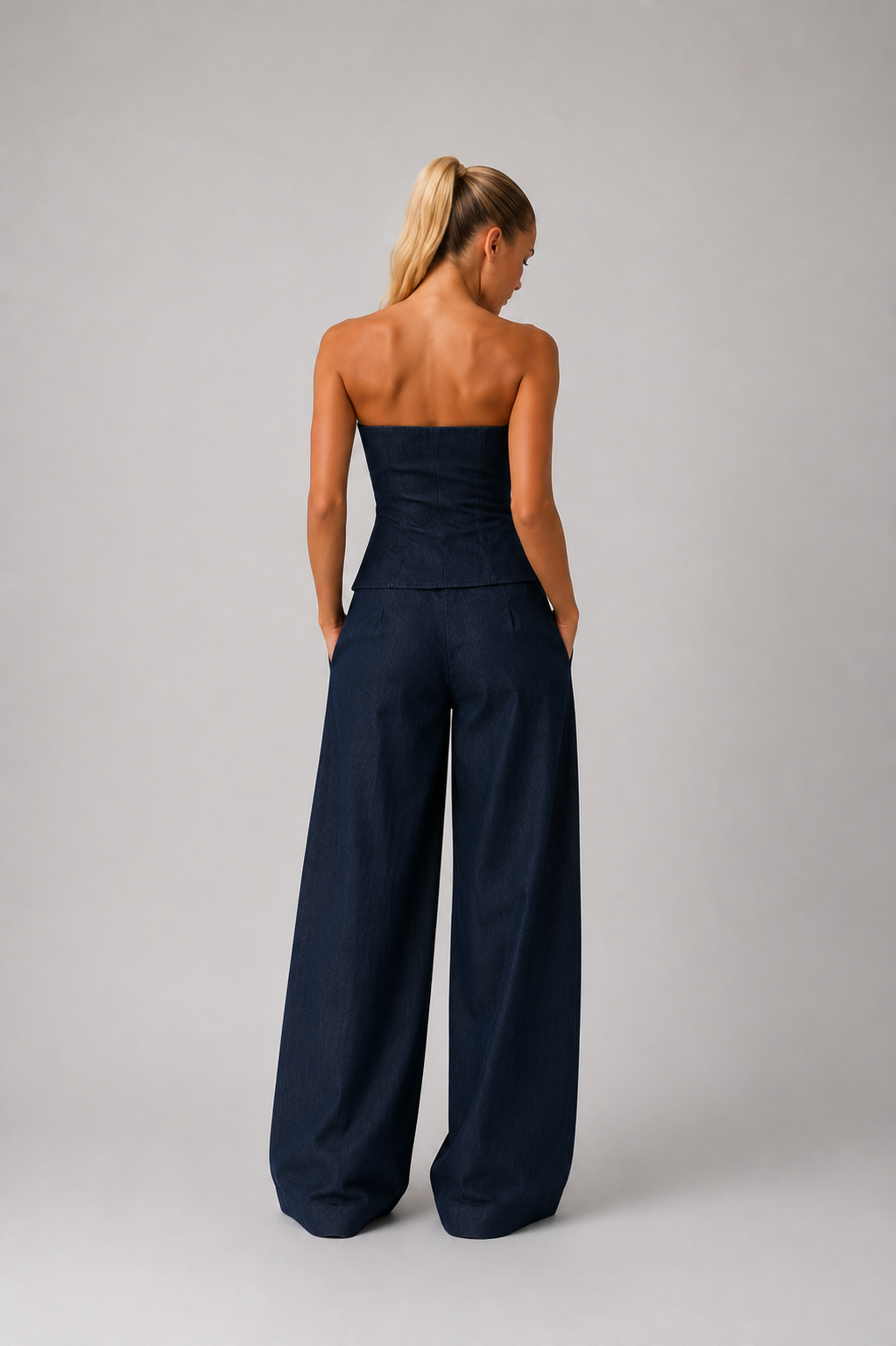 Porto Denim Two Piece Set