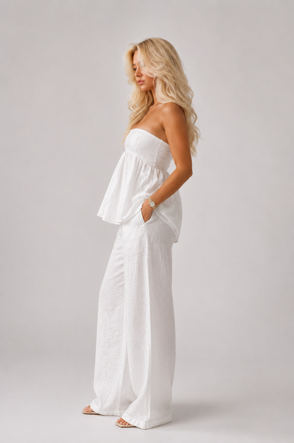 Capri Blanc Strapless Two Piece Set